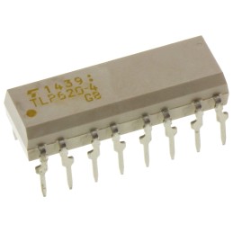 1 pcs - Toshiba, TLP620-4(F) AC Input Transistor Output Quad Optocoupler, Through Hole, 16-Pin PDIP