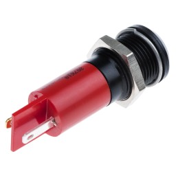 1 pcs - RS PRO Red Panel Mount Indicator, 12V, 14mm Mounting Hole Size, Solder Tab Termination, IP67