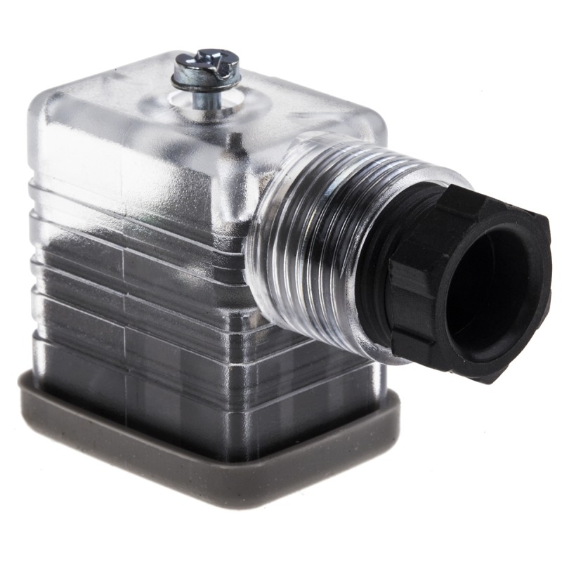 5 pcs - RS PRO 2P+E DIN 43650 B, Female Solenoid Valve Connector with Indicator Light, 110 V ac Voltage