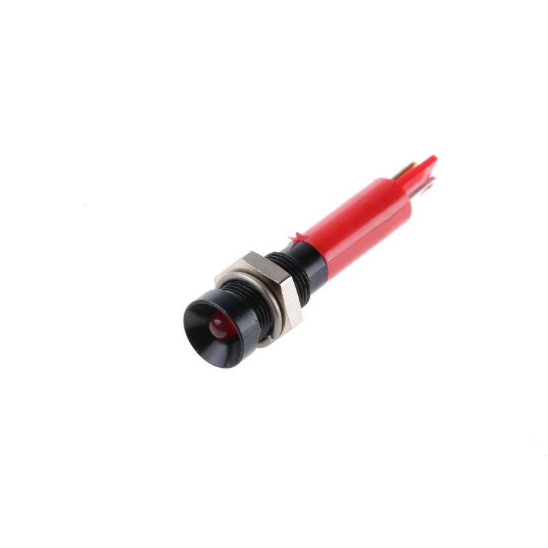 1 pcs - RS PRO Red Panel Mount Indicator, 24V dc, 6mm Mounting Hole Size, Solder Tab Termination