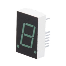 1 pcs - HDSP-8601 Broadcom 7-Segment LED Display, CA Green 1.96 mcd RH DP 20.3mm