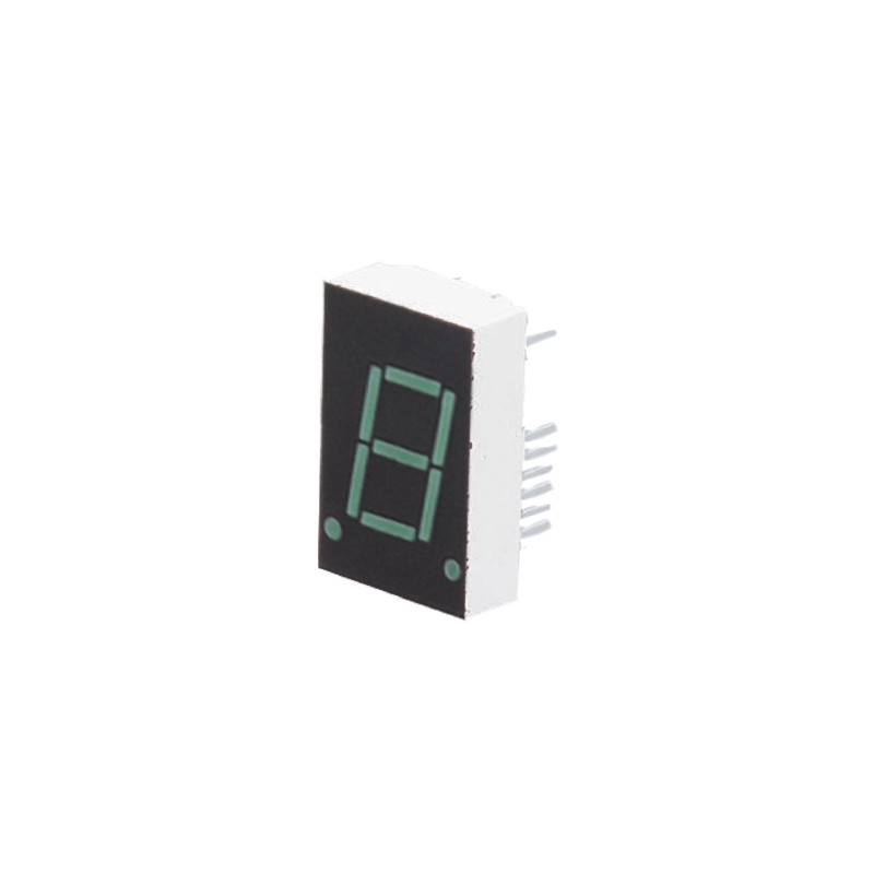 1 pcs - HDSP-8601 Broadcom 7-Segment LED Display, CA Green 1.96 mcd RH DP 20.3mm