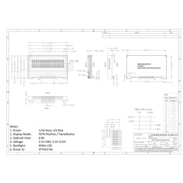 1 pcs - NEWHAVEN DISPLAY INTERNATIONAL NHD-C0216CZ-FSW-FBW-3V3 NHD LCD LCD Display, White on White, 2 Rows by 16 Characters,