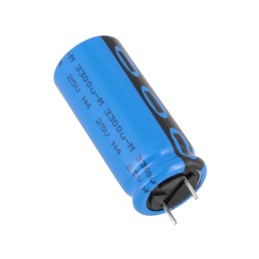 1 pcs : MAL213666332E3 - CAP ALUM 3300UF 20% 25V RADIAL