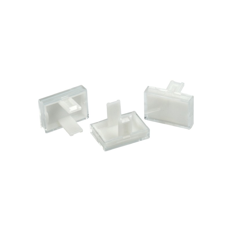 3 pcs - EAO Clear Rectangular Push Button Lens for Use with 31 Series