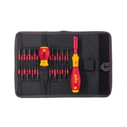 1 pcs - Wiha Driver Bit Set 18 Pieces, Hexagon, Phillips, Pozidriv, Slotted, Torx