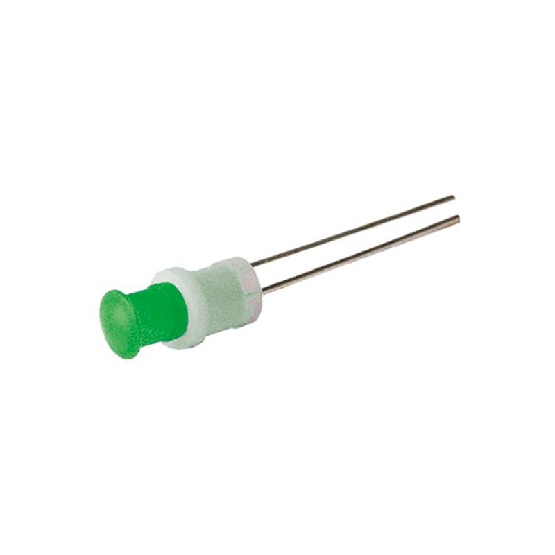 1 pcs - Oxley Green Panel Mount Indicator, 5mm Mounting Hole Size, Lead Wires Termination, IP67