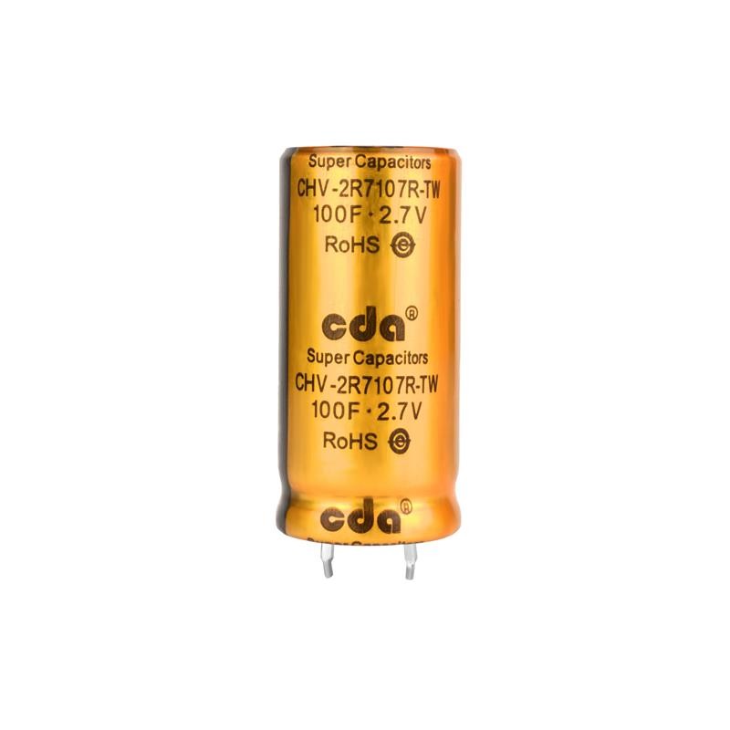 1 pcs : CHV-2R7107R-TW - 2.7V 100F 22*45 T/S1 EDLC