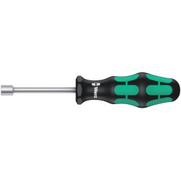1 pcs - Wera Hexagon Nut Driver, 11/32 in Tip, 80 mm Blade, 185 mm Overall