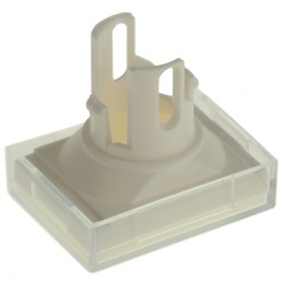 5 pcs - Omron White Rectangular Push Button Lens