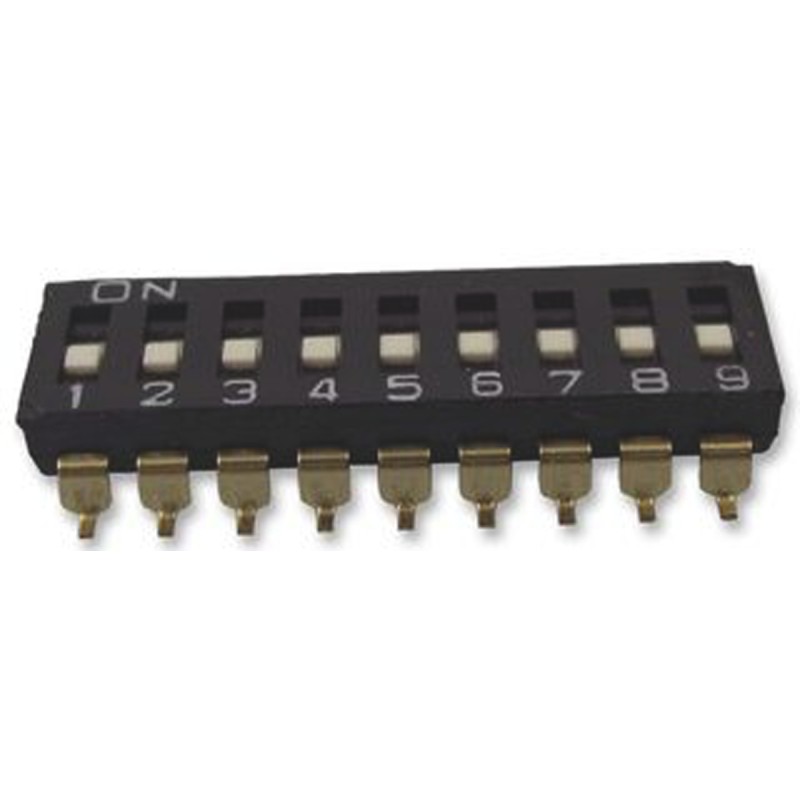 5 pcs - Omron 9 Way Surface Mount DIP Switch 9P