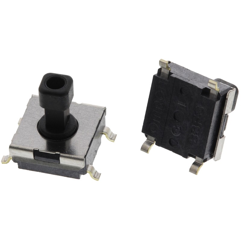 5 pcs - Plunger Tactile Switch, SPST 50 mA @ 24 V dc 4.7mm Through Hole