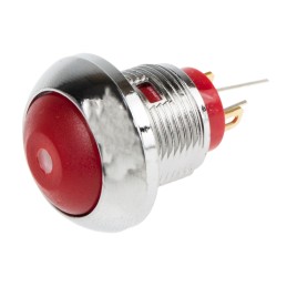 1 pcs - RS PRO Illuminated Miniature Push Button Switch, Momentary, Panel Mount, 13.6mm Cutout, SPST, Yellow LED, 250 V ac @