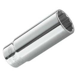 1 pcs - Facom 1/4 in Drive 3/8in Deep Socket, 12 point, 50 mm Overall Length