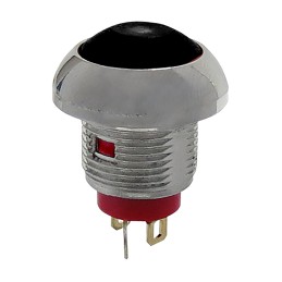 1 pcs - RS PRO Illuminated Miniature Push Button Switch, Momentary, Panel Mount, 13.6mm Cutout, SPST, Red LED, 250 V ac @ 200