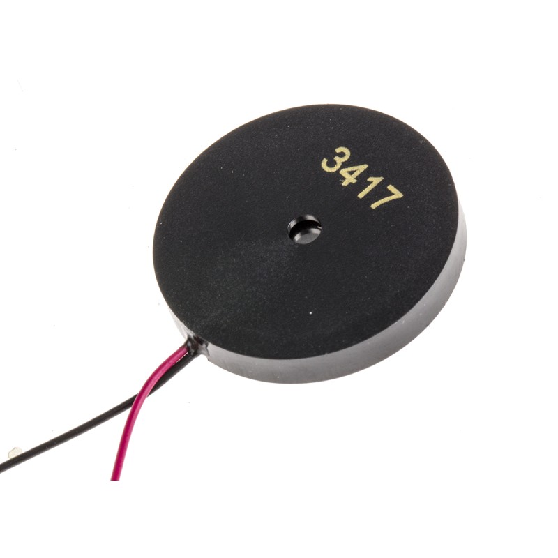 1 pcs - RS PRO 108dB Panel Mount Continuous External Piezo Buzzer, 22.5 (Dia.) x 3.2mm, 1V ac Max
