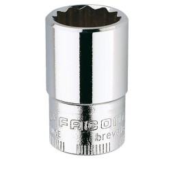 1 pcs - Facom 3/8 in Drive 7/16in Standard Socket, 12 point, 27 mm Overall Length