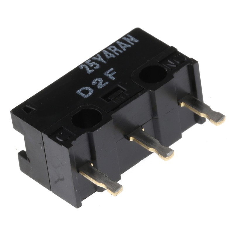 5 pcs - Omron Pin Plunger Subminiature Micro Switch, PCB Terminal, 3 A @ 125 V ac, SPDT, IP40