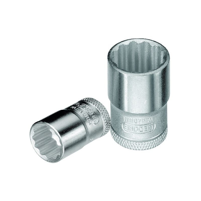 1 pcs - Gedore 3/8 in Drive 10mm Standard Socket, 12 point, 28 mm Overall Length