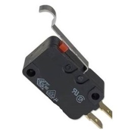5 pcs - Omron Simulated Roller Lever Micro Switch, Solder, Tab Terminal, 16 A @ 250 V ac, 1 NF, IP40