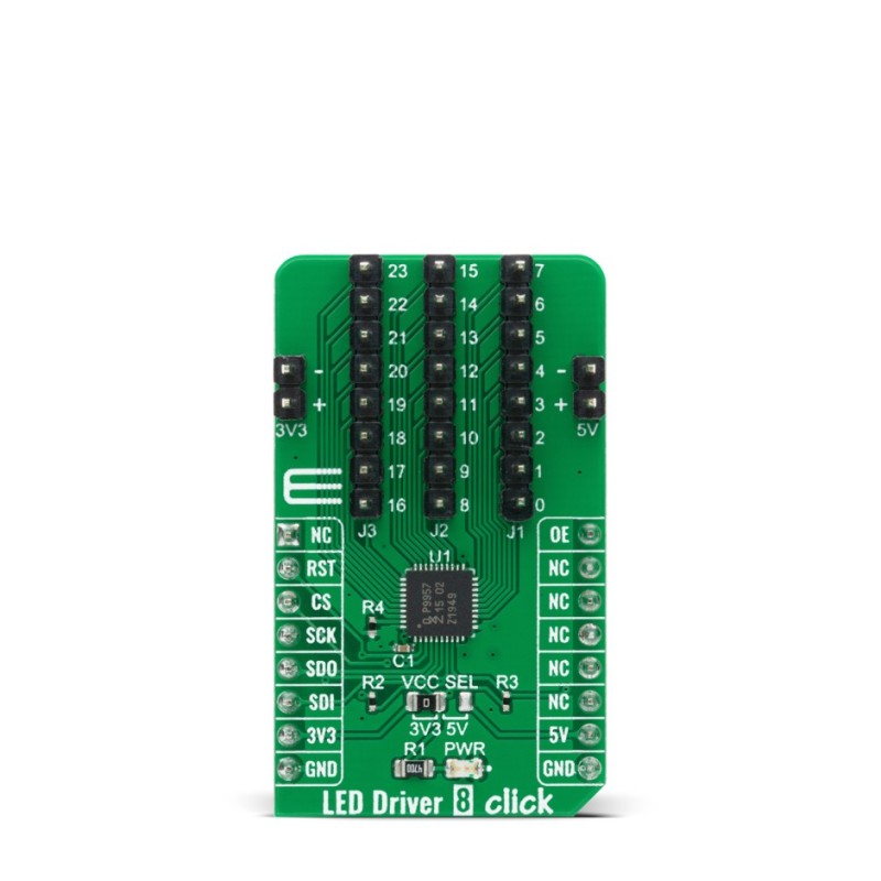 1 pcs - MikroElektronika MIKROE-4268, LED Driver Click LED Driver Sensor Add-On Board for PCA9957HNMP for LED Display, LED