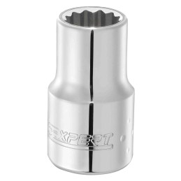 1 pcs - Expert by Facom 1/2 in Drive 19mm Standard Socket, 12 point, 38 mm Overall Length