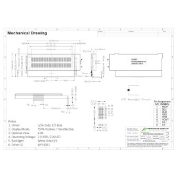 1 pcs - NEWHAVEN DISPLAY INTERNATIONAL NHD-C0216CiZ-FSW-FBW-3V3 NHD LCD LCD Display, White on White, 2 Rows by 16 Characters,