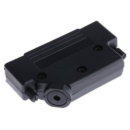 5 pcs - MH Connectors MHD45PPK Series ABS Angled D Sub Backshell, 37 Way, Strain Relief