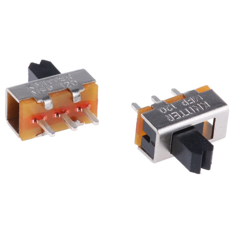 5 pcs - KNITTER-SWITCH PCB Slide Switch SPST Latching 350 mA@ 30 V dc Slide