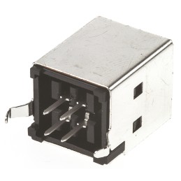 5 pcs - TE Connectivity Straight, Through Hole, Socket Type B 2.0 USB Connector