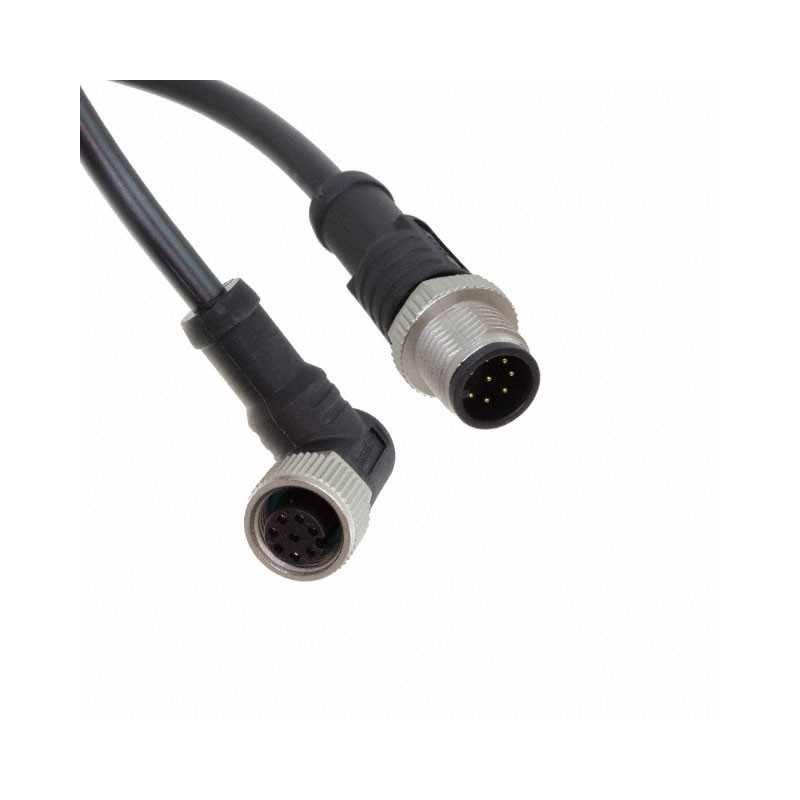 1 pcs : M12A08ML-12AFR-SBA05 - Cable Assembly 1.64' (500.00mm)