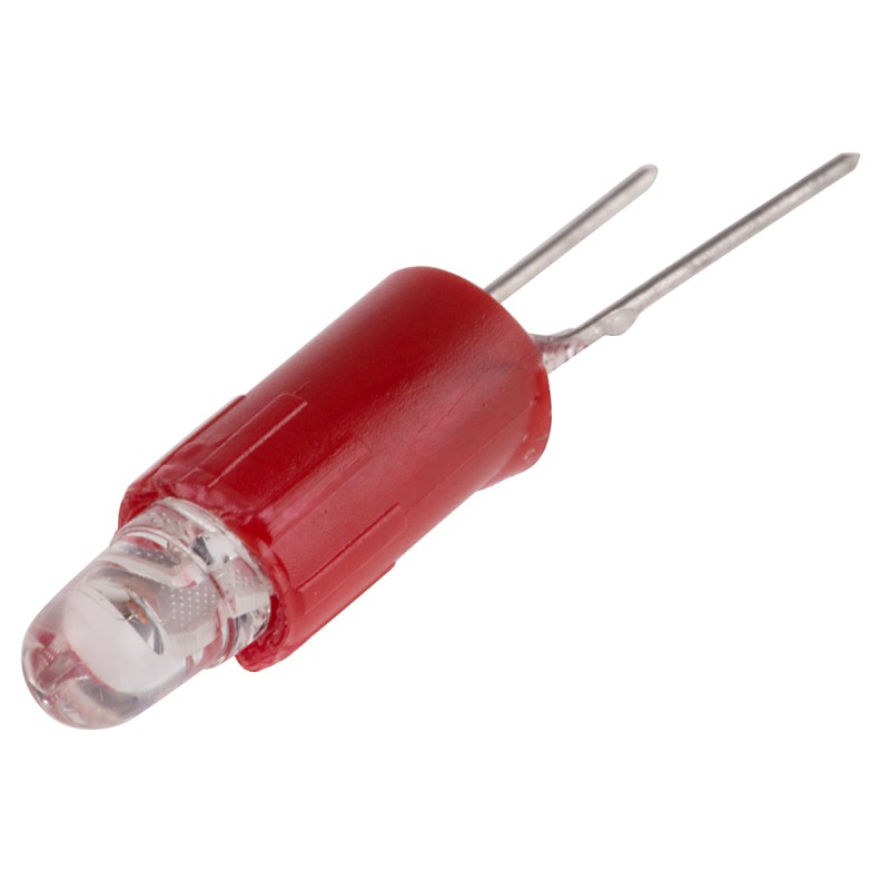 1 pcs - RS PRO Red LED Indicator Lamp, 24V ac/dc, Bi-Pin Base, 4.25mm Diameter, 85mcd