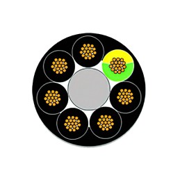 1 pcs : 1552400190 - CABLE 7COND 16AWG BLACK 1M