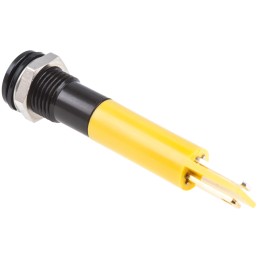 1 pcs - RS PRO Yellow Panel Mount Indicator, 110V ac, 8mm Mounting Hole Size, IP67