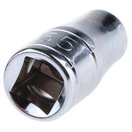 1 pcs - Facom 1/4 in Drive 5.5mm Standard Socket, 6 point, 22 mm Overall Length