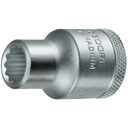 1 pcs - Gedore 1/2 in Drive 8mm Standard Socket, 12 point, 38 mm Overall Length