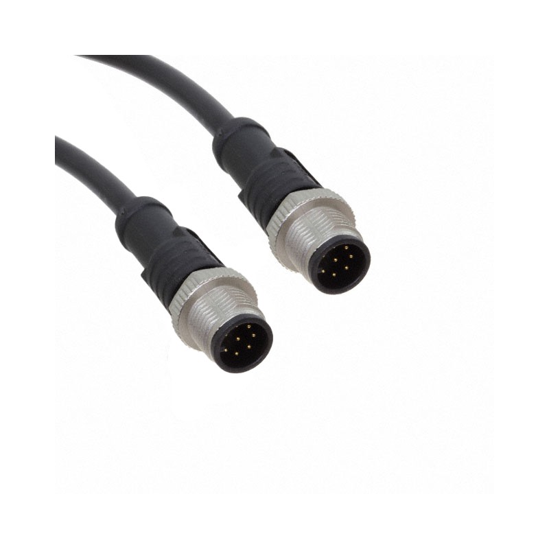 1 pcs : M12A08ML-12AML-SBA05 - Cable Assembly 1.64' (500.00mm)