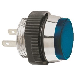 1 pcs - Signal Construct Blue Panel Mount Indicator, 12 - 14V, 16mm Mounting Hole Size, IP67