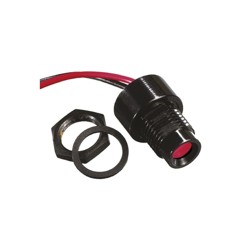 1 pcs - APEM Red Panel Mount Indicator, 12V dc, 8mm Mounting Hole Size