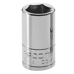 1 pcs - Facom 1/4 in Drive 10mm Standard Socket, 6 point, 22 mm Overall Length