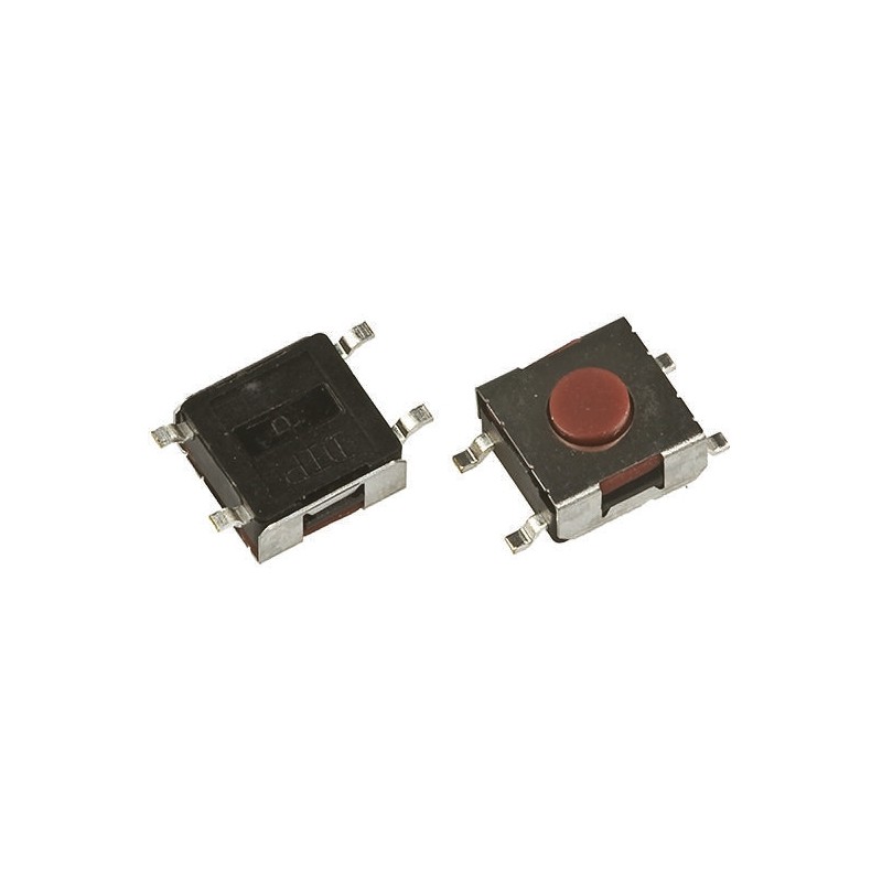 5 pcs - Brown Washable Tactile Switch, SPST 50 mA @ 12 V dc