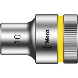 1 pcs - Wera 1/2 in Drive 10mm Standard Socket, 6 point, 37 mm Overall Length