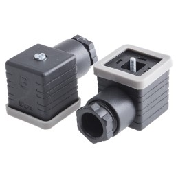 5 pcs - RS PRO 3P+E DIN 43650 A, Female Solenoid Valve Connector, 250 V ac Voltage