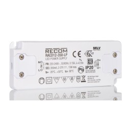 1 pcs - Recom LED Driver, 2 - 37V dc Output, 13W Output, 350mA Output, Constant Current