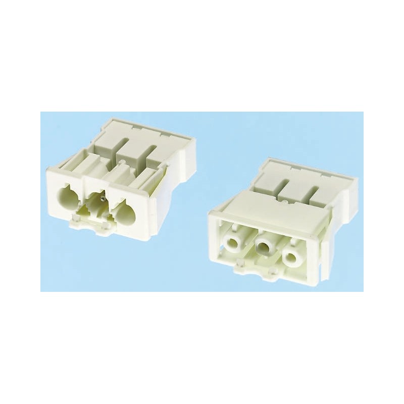 5 pcs - Wieland GST18 Series Connector, 3-Pole, Male, Panel Mount, 16A, IP40