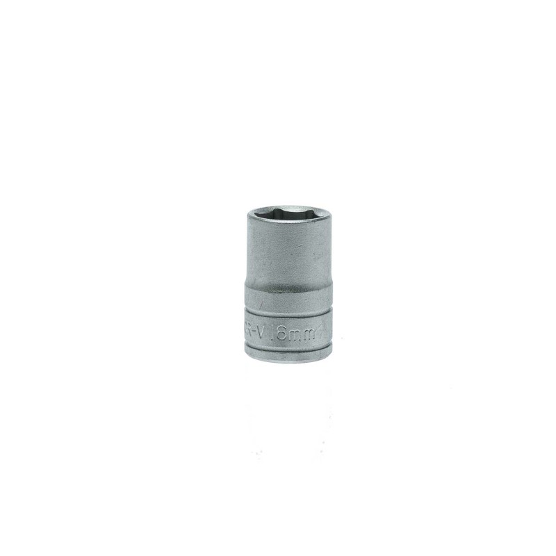 1 pcs - Teng Tools 1/2 in Drive 16mm Standard Socket, 6 point, 38 mm Overall Length