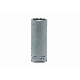 1 pcs - Teng Tools 1/2 in Drive 22mm Deep Socket, 12 point, 79 mm Overall Length