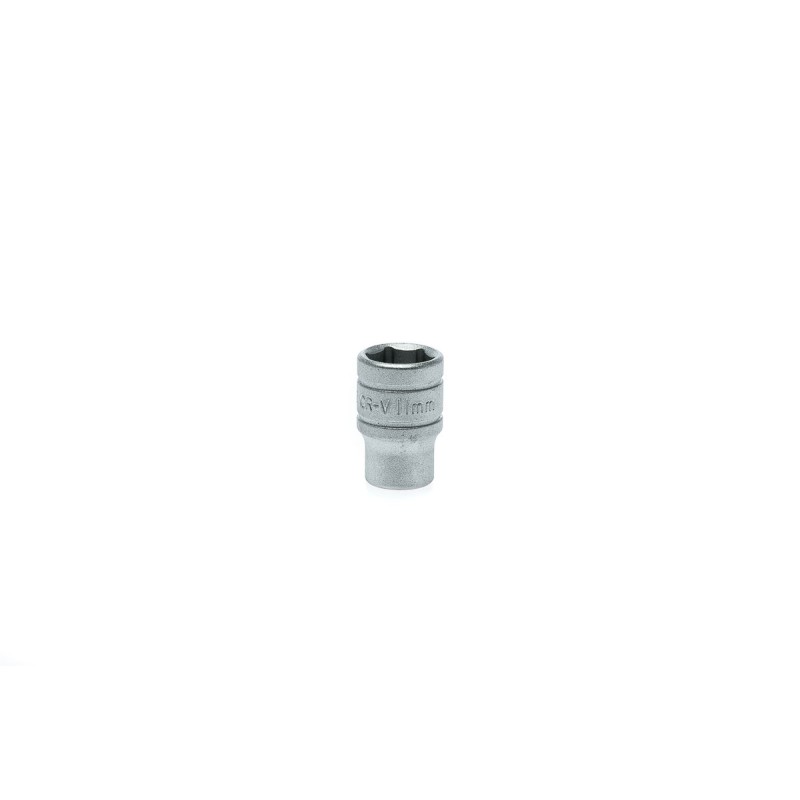 1 pcs - Teng Tools 1/4 in Drive 11mm Standard Socket, 6 point, 25 mm Overall Length