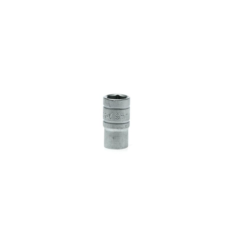 1 pcs - Teng Tools 1/4 in Drive 9mm Standard Socket, 6 point, 25 mm Overall Length