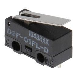 5 pcs - Omron Hinge Lever Micro Switch, Solder Terminal, 100 mA @ 30 V dc, SPDT, IP40